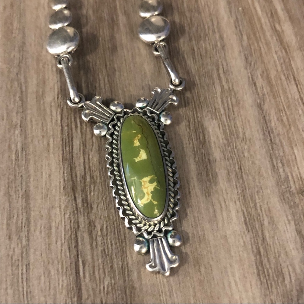 Manassa Sterling Turquoise Necklace - Picture 3 of 10